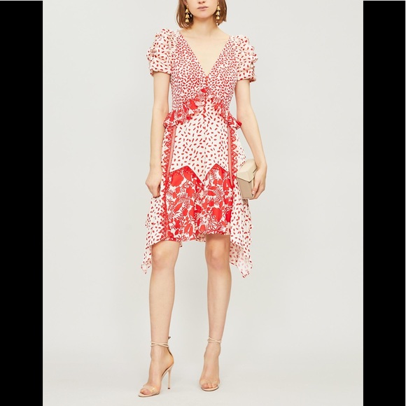 COPY - Satin Printed Handkerchief Dress - Picture 5 of 16